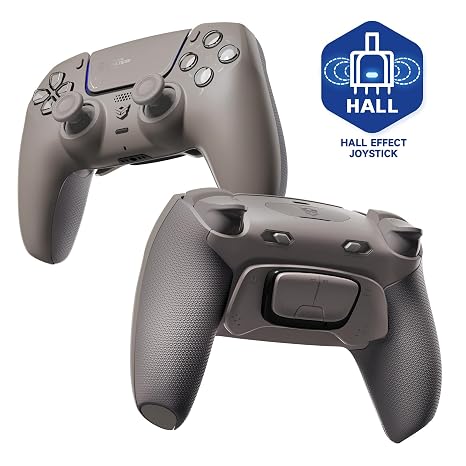 HEXGAMING ULTIMATE PRO Controller Compatible with ps5, Quantum Gray