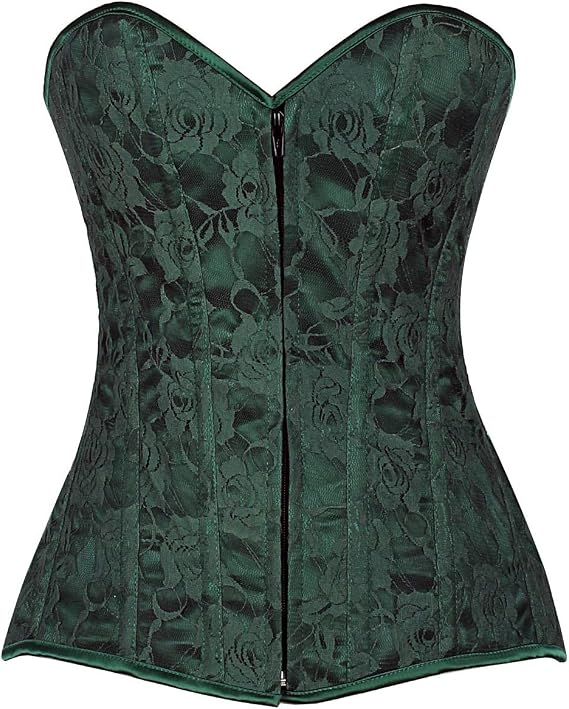 Daisy Corsets Lavish Lace Corset Tops for Women. Lingerie, Bustier, Burlesque, and Plus Size Boned Cincher - Zip and Lacing