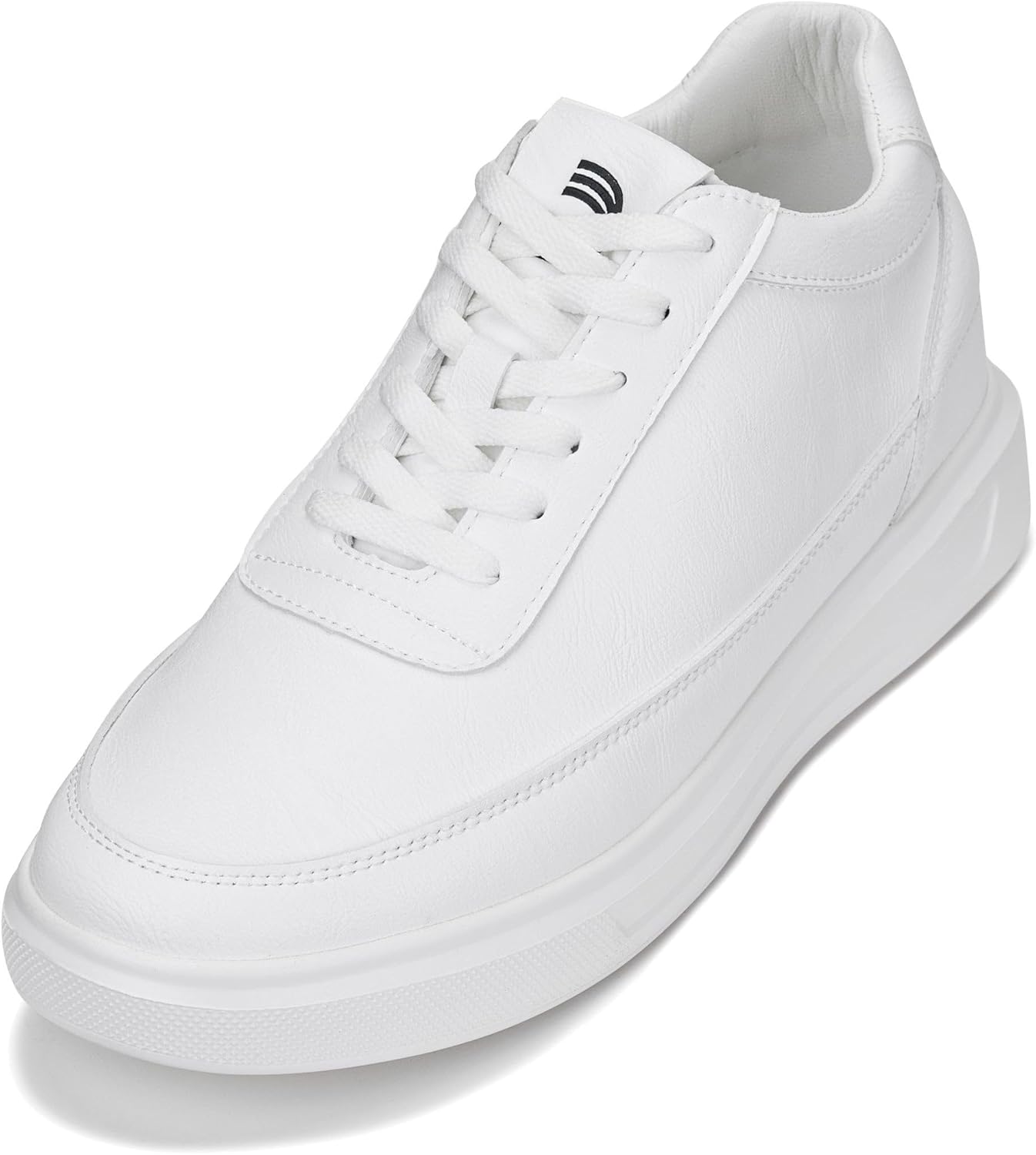 CALTO Men's Invisible Height Increasing Elevator Shoes - Ultra Light-Weight Lace-up Knitted Sporty Walker - 2.8 Inches Taller