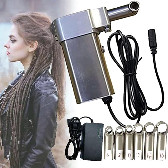 Dreadlock Machine,Portable Handheld Instant Loc Machine for Dreadlocks with The Latest Technology,Electric Dreadlock Crochet Braids Hair Making Machine with 6 Head