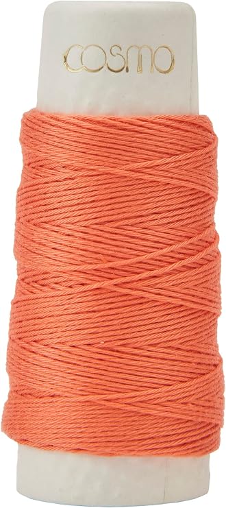 LECIEN Cosmo Hidamari Sashiko Solid Thread 30 Meters Cantaloupe