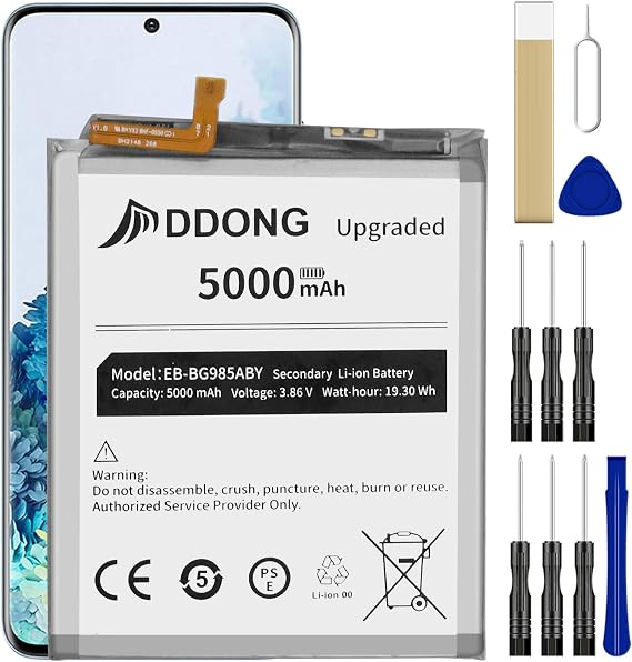 for Samsung Galaxy S20 Plus SM-G985 Battery Replace with Repair Tool Kit | for EB-BG985ABY Replace Part, for SM-G985F Battery