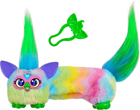 Furby DJ Furblets Can-Dee-Swirl Plush Toy, 6.8 cm x 12.3 cm x 11.4 cm