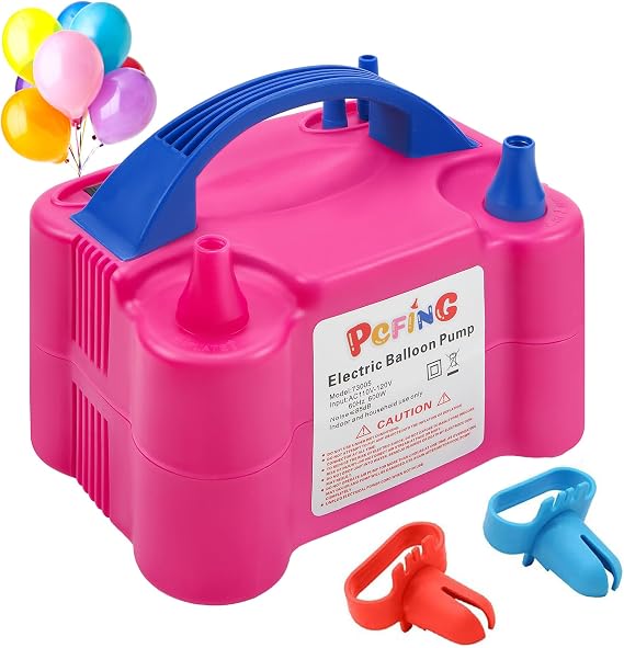 PCFING Balloon Pump Electric with Dual Nozzle & Balloon Tie Tool