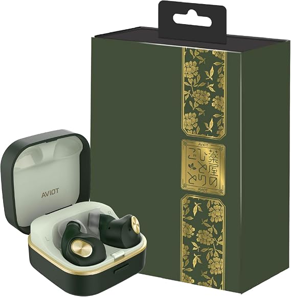 AVIOT TE-Q3-KSR The Apothecary Diaries Kusuriya no Hitorigoto Collaboration Wireless Earbuds Officially Licensed (Exclusive Edition), Special Japanese Voice, Noise Cancelling