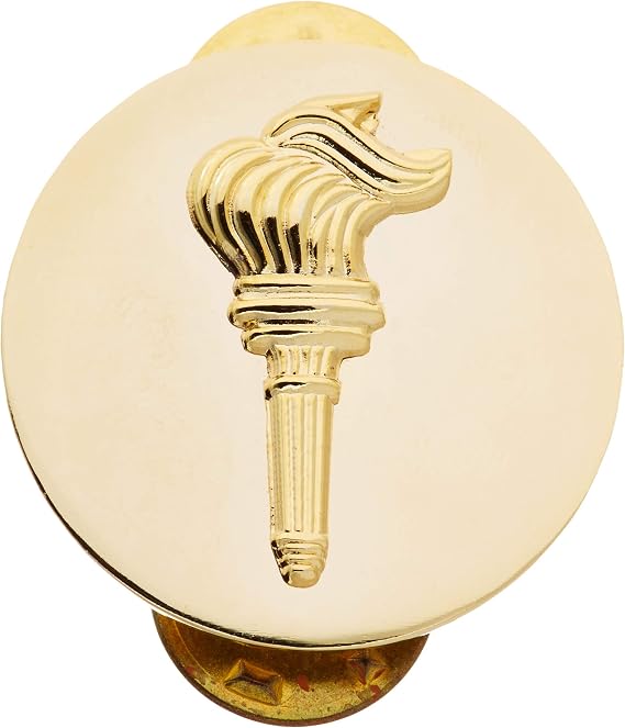 EagleEmblems P10421 Pin-Army, Enl, ROTC Torch (Gld) (1-1/16'')