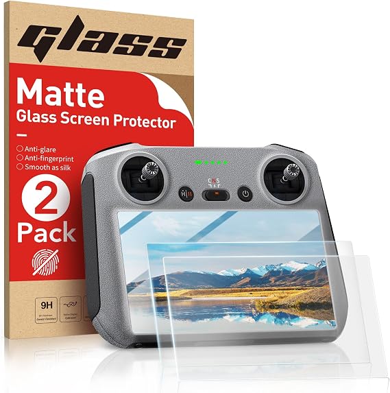 Ambison [2 Pack] DJI Mini 54 Pro Matte Glass Screen Protector, Anti-GlareSmooth as SilkHD Clear Compatible with DJI Mini 43 ProMavic 3 ProAir 3Air 2S RCRC 2 Remote Controller Accessories
