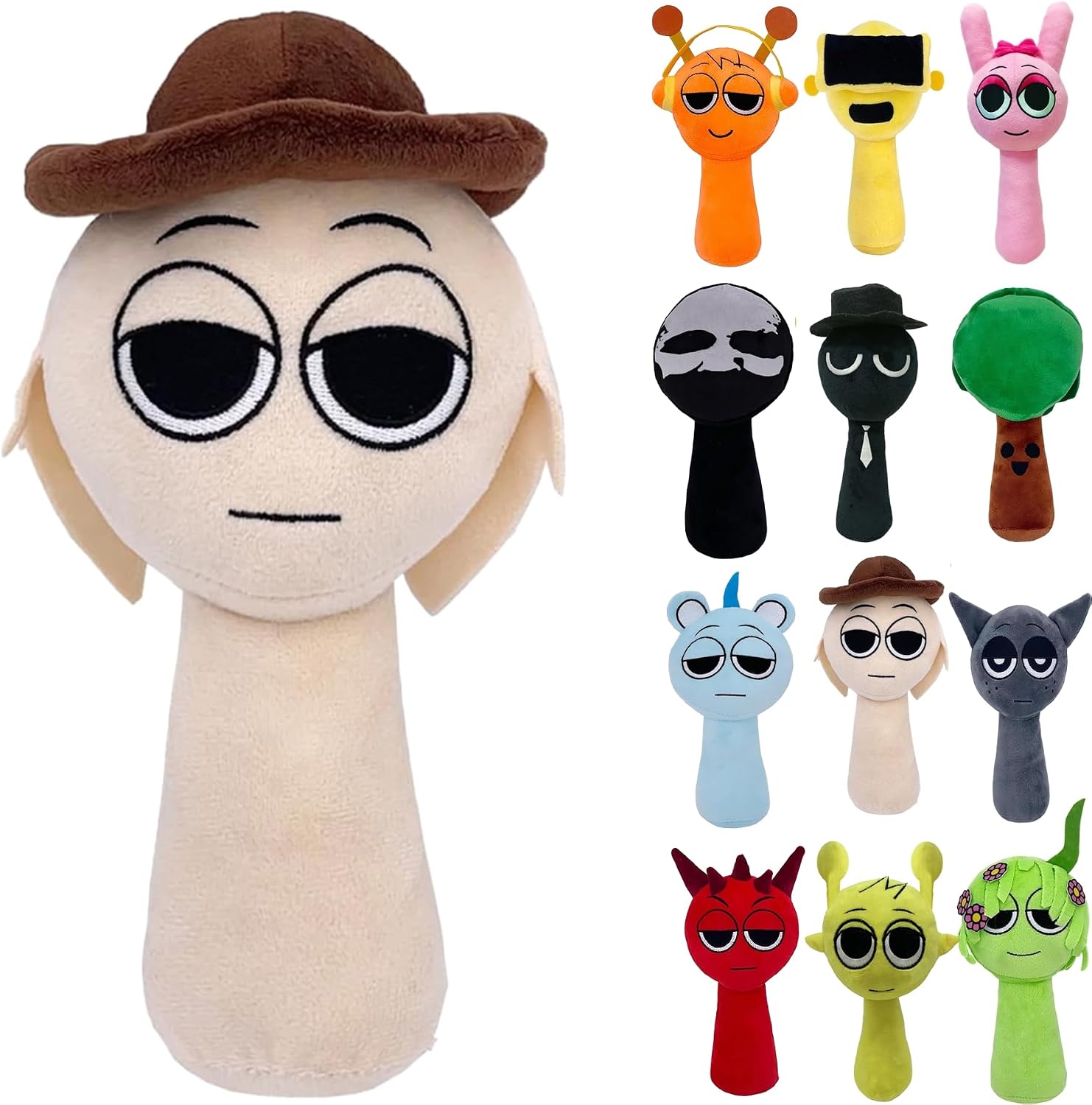 Sprunki Plush, 10 Sprunky Wenda and Gray Plushies, Sprunk Soft and Funs Stuffed Toys Dolls for Fans and Friends Birthday