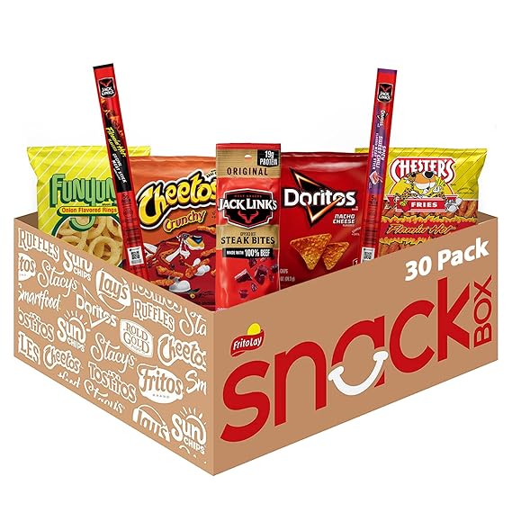Frito-Lay Chips and Jack Link's Meats Snack Mix Variety Pack, (Pack of 30)