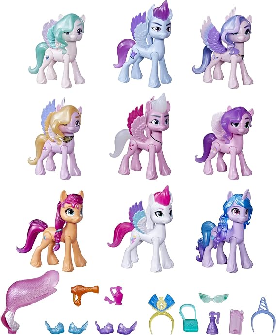 My Little Pony: A New Generation Film Royal Gala Toy for Children - 9 Pony Figures, 13 Accessories