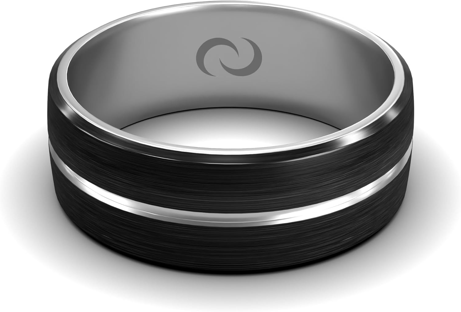 CONTACT CO. Smart Tungsten Elite NFC Ring, Sleek Smart Rings with Instant App-Free Sharing, Seamless Tool for Business Meetings and More, Size 15
