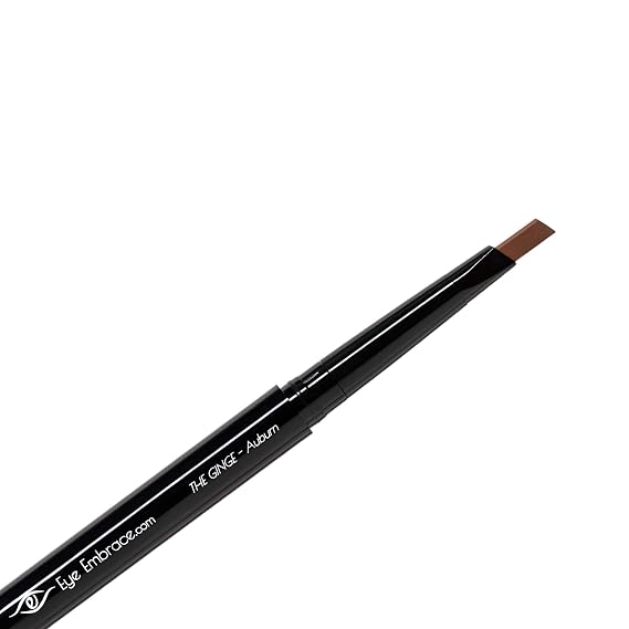 Eye Embrace The Ginge: Auburn Red Eyebrow Pencil Waterproof, Double-Ended Automatic Angled Tip & Spoolie Brush, Cruelty-Free