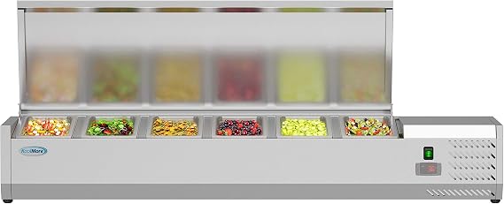 KoolMore SCDC-6P-SSL Commercial-Refrigerator, 59 Inch, Silver, 0 cubic feet