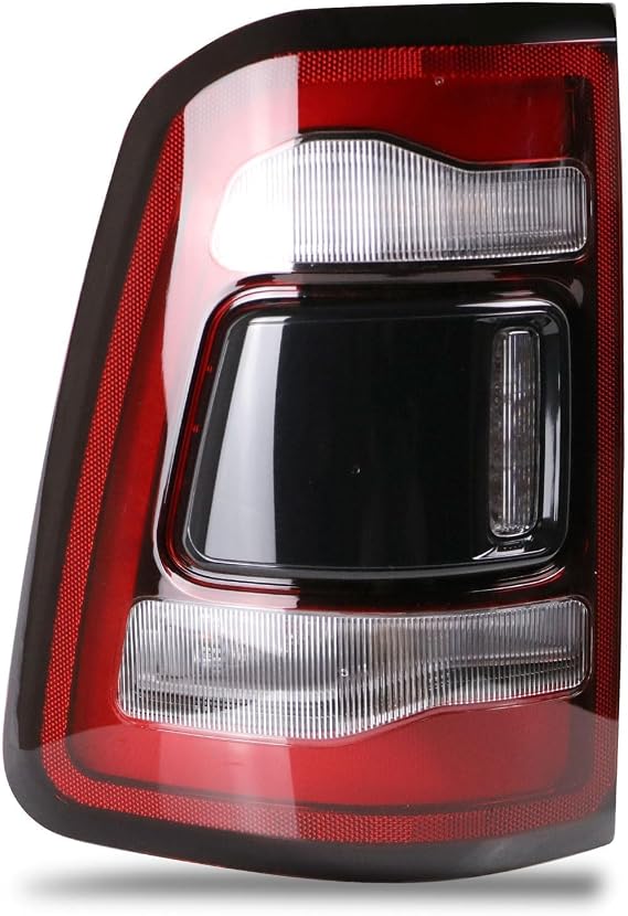 LED Tail Light Compatible With 2019-2023 Dodge Ram 1500 Driver Side | W/o Blind Spot,Black Cover,Replace 55112993AD