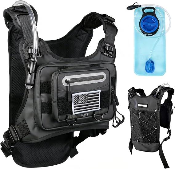 Hydration Vest for Running - Lightweight Chest Pack with 2L Water Bladder - Large Capacity & No-Bounce for Hiking Marathon Mountain Biking