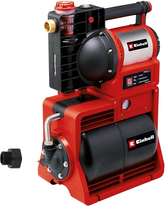 Einhell Hidrofor GE-WW 1246 N FS (1200 W, maks. 4600 L/saat debi, LED ekranlı debi sensörü, kir/emiş/su seviyesi göstergesi, donma koruması, kuru çalışmaya karşı koruma, 20 L tank) - 4173530