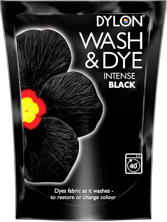 Dylon Wash and Dye used Worldwide by Best Designers, Suitable for Natural Large Fabrics, Multi-Purpose, Permanent and Easy to Apply, Color: Velvet Black