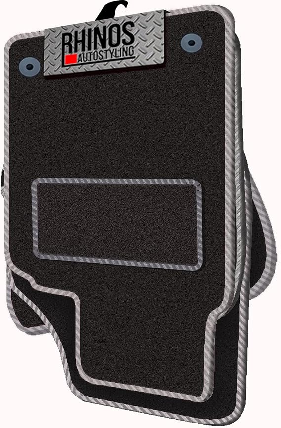 Tailored For Citroen C5 Aircross (2018 Onwards) - Full Set Of Tailored Luxury Interior Floor Car Carpet Mats - Black Mat + White Edging