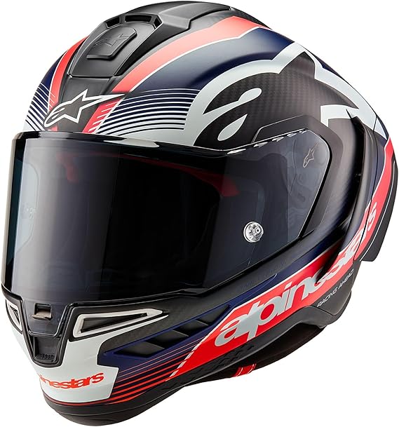 Alpinestars Supertech R10 Team Helmet, Carbon Fiber, Aerodynamic Full-Face Design, Ventilation & Safety, DOT & ECE Certified for Street & Track Riders