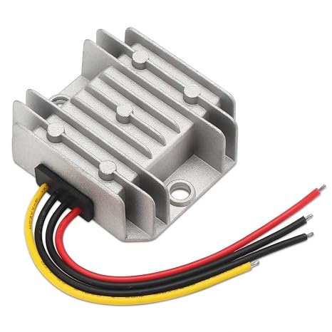 DROK 090607 DC-DC Step Down Voltage Converter, DROK Power Supply Buck Regulator 12V/24V/36V to 5V 3A Volt Reducer Transformer Module with USB