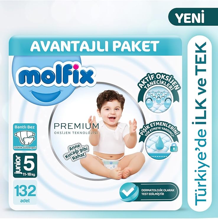 Molfix Premium Advantageous Package Size 5 132 Pieces