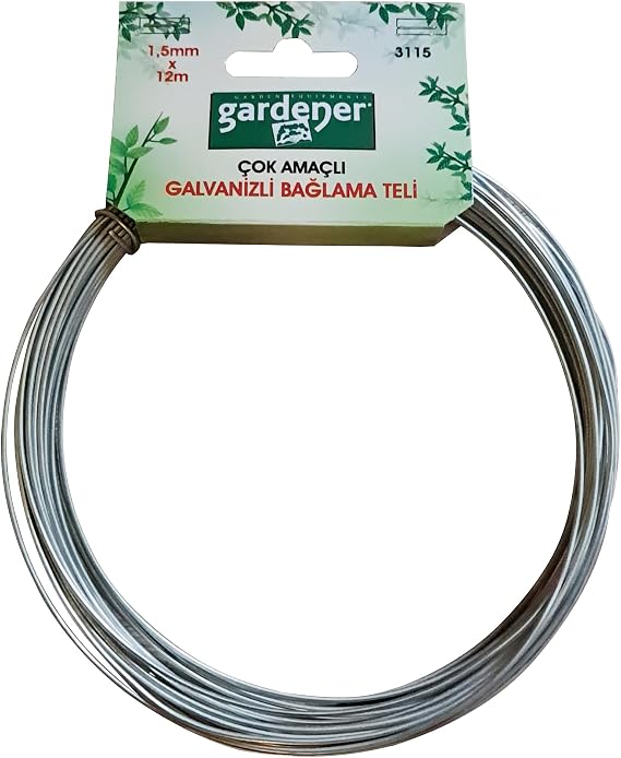Gardener 3115 Galvanizli Çok Amaçlı Bağlama Teli - 1,5Mm X 12M