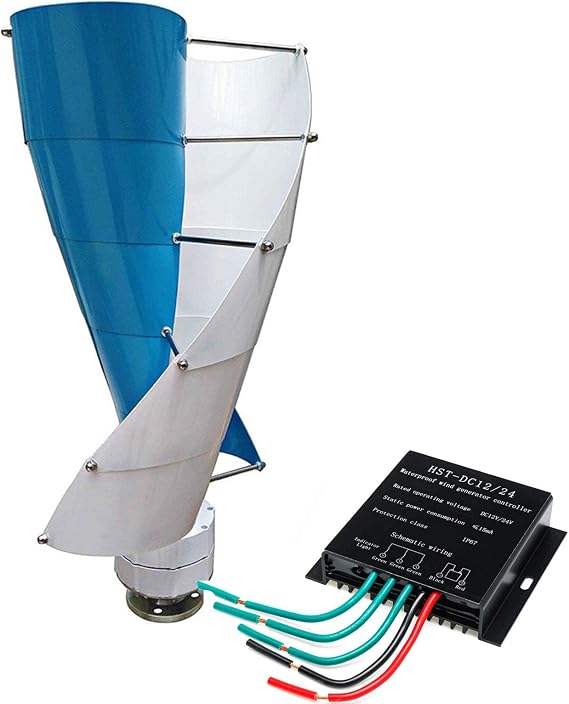 12000W 12V 24V 48V Vertical Wind Turbine Generator Kit, Permanent Magnetic Levitation Vertical Axis Wind Power Generator with Controller