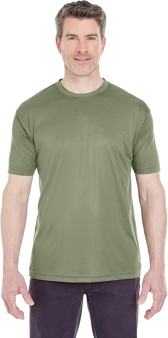 UltraClub Men Cool & Dry Sport Performance Interlock T-Shirt 5XL MILITARY GREEN