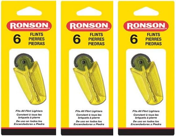 Ronson 1206-144 6-Flint, 3 Pack