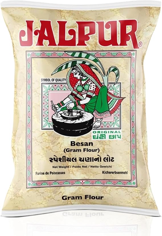 JALPUR MILLERS Stone Ground Gram Flour (Besan) 1kg – Chickpea Flour Milled from Quality gram – for Savoury & Sweet Recipes Like Pakoras, Bhajis, Laddoos & Baking – Protein-Rich for Authentic Cooking