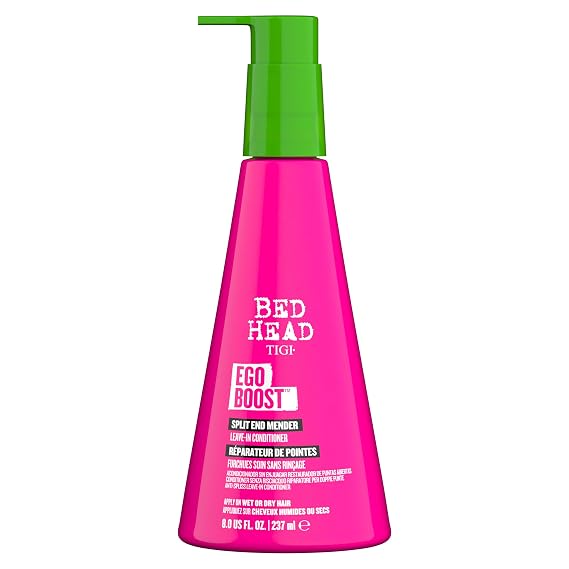 Bed Head by TIGI Ego Boost Leave In Hair Conditioner Professional Repair Treatment for Dry, Damaged Hair with Split Ends, Anti Frizz, Moisturising Conditioner Cream, Safe for Dyed Hair