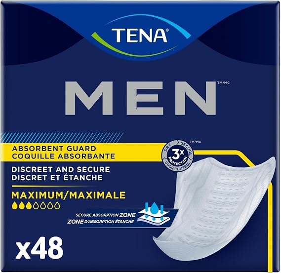 Tena Incontinence Guards for Men, Moderate Absorbency, 48 Count