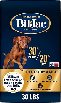 Bil-Jac 3020 Performance Dry Dog Food, High Energy Chicken Recipe, 30 lb