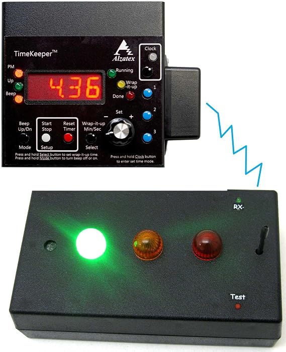Wireless Presentation Timer w/Red Yellow and Green Light Indicator