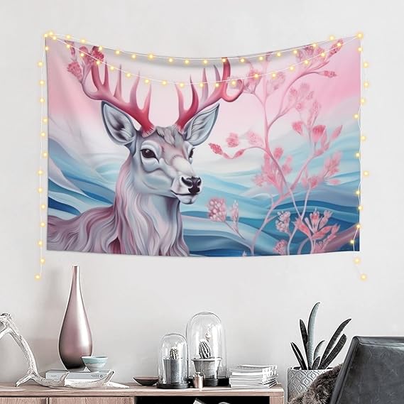 Baxozud deer Tapestry Psychedelic Tapestry Wall hanging Bedding Tapestry