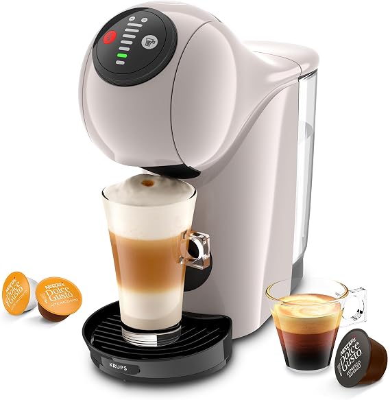 Krups NESCAFÉ Dolce Gusto KP243A GENIO S Coffee Cup Machine for Various Drinks, Compact, High Pressure, XL Adjustable Sizes, Perfect Espresso in Just 30 Seconds, Automatic Shut-Off