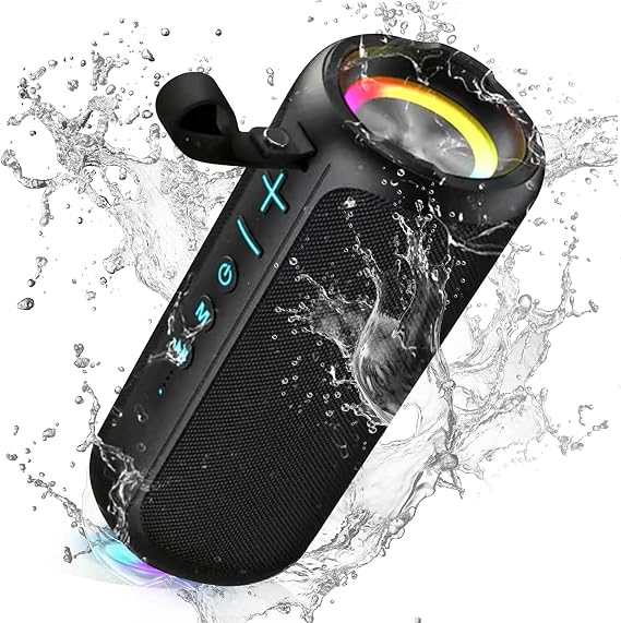ZZA Portable Wireless Speaker,Powerful 360 Sound, 24W Audio with Impactful Bass, 1600AH Battery, IPX6 Waterproof, Shockproof, TWS Stereo, Speaker Wireless for Outdoor Beach Pool