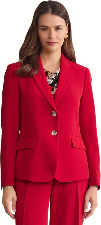 Kasper Women's Stretch Crepe Two Button Blazer