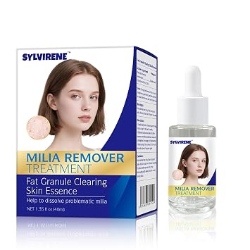 Milia Remover Treatment Serum 40ml,Milia Removal for Eyes & Face,Milia Acne Serum,Fat Granule Clearing Skin Essence