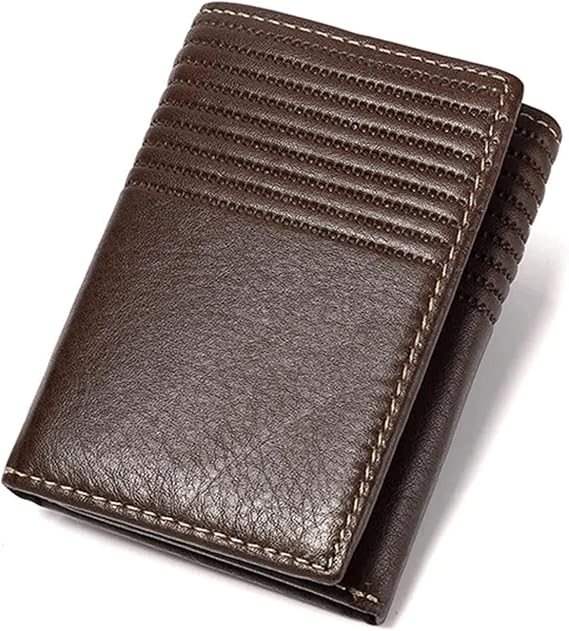 Leather Wallet for Men Women Business Credit Card Holder RFID Blocking Mini Wallets Money Clip Bag