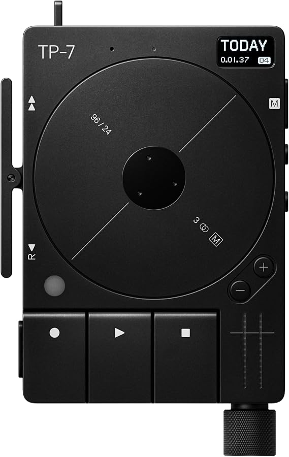 Teenage Engineering TP-7 Portable Digital Audio Recorder with USB-C Audio Interface, Bluetooth, Internal Microphone, Speaker and 128 GB Storage (Black)