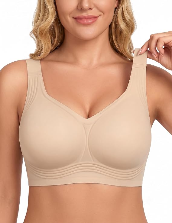 PoseFree Women Jelly Bra Non Wired Supportive Full Coverage Plus Bra