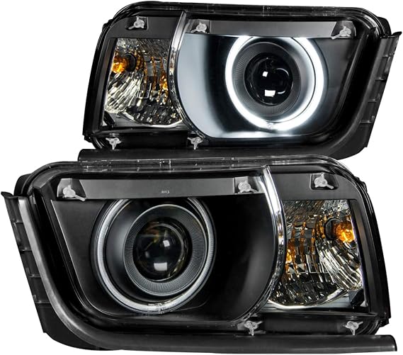 Anzo USA 121312 Black Halo Projector Headlight with Clear Lens for Chevy Camaro