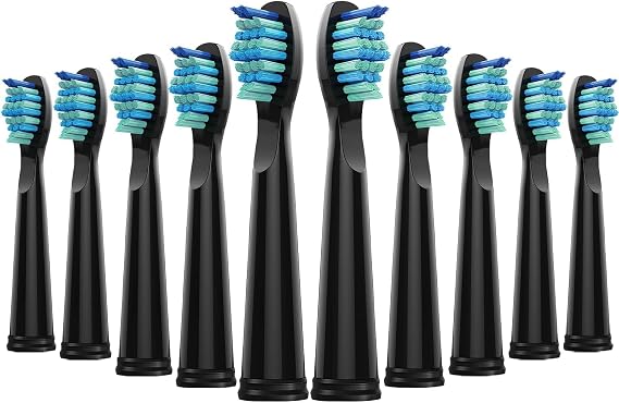 10 Pack Toothbrush Replacement Heads Compatible with Fairywill FW-507/508/515/551/917/959/2011, FW-D1/FW-D3/FW-D7/FW-D8, Most SG Series, HP126A, TB-5 Medium Soft Bristles Brush
