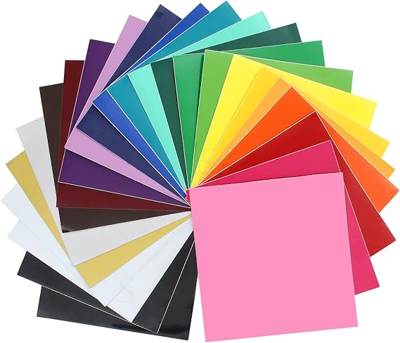 ORACAL 651 Glossy Vinyl - 24 Pack of Top Colors - 12" x 12" Sheets