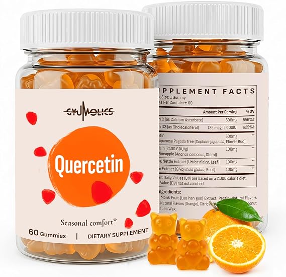 Quercetin for Kids 500mg, Quercetin with Bromelain 120 Gummies