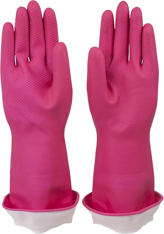 Casabella 46060 Premium Waterblock Gloves, Large, 1-Pair, Pink