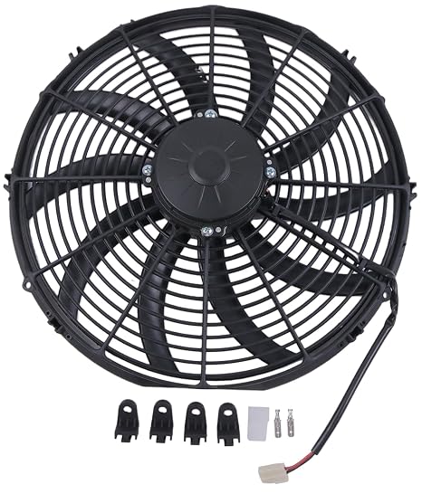 New 12V 16 inch Pusher Fan 30102047 VA18-AP70/LL-86S Compatible with Spal Straight Blades