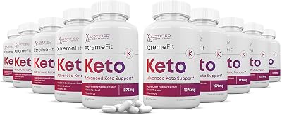 Justified Laboratories 10 Pack Xtreme Fit Keto ACV Pills 1275MG Formulated with Apple Cider Vinegar Keto Support Blend Alternative to Gummies 600 Capsules