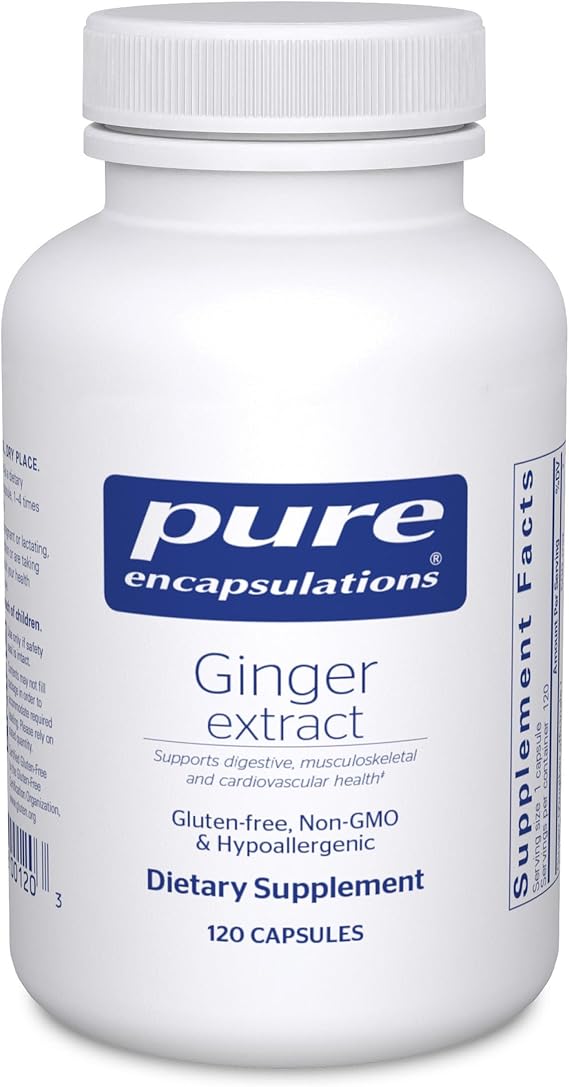 Pure Encapsulations Ginger Extract, 120 Capsules | Supplement to Support the Digestive, Musculoskeletal, and Cardiovascular Systems*